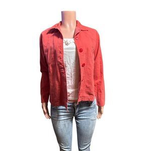 Pulp women's long sleeve lightweight casual button-down jacket M